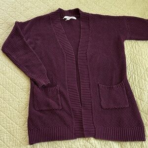 Max Studio Women's Purple Knit Cardigan